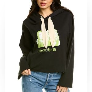 NWTs Sandrine Rose Oversized Raw Edge Hoodie Size Small